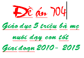 Đề án 704 - Giáo dục 5 triệu bà mẹ nuôi dạy con tốt giai đoạn 2010 - 2015